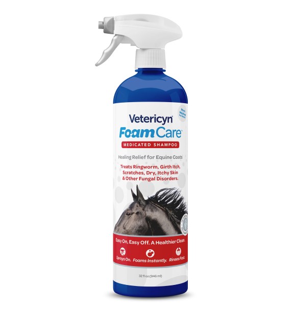 Vetericyn, FoamCare Equine Medicated Shampoo, 32 oz.