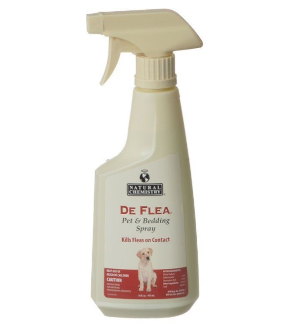 Natural Chemistry, De Flea Pet & Bedding Spray For Dogs, 16.9 oz