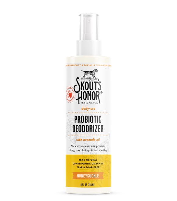Skout's Honor, Honeysuckle Probiotic Deodorizer for Dogs & Cats, 8 oz