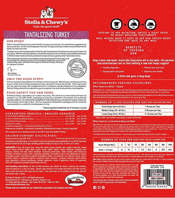 Stella & Chewy's, Tantalizing Turkey Meal Mixers Dog Food, 3.5 oz