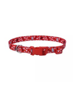 Coastal Pet Prodcuts, Styles Red Bone Adjustable Dog Collar