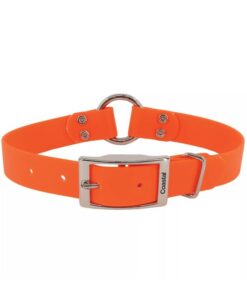 Coastal Pet Products, Water & Woods Orange Waterproof Dog Collar with Center Ring