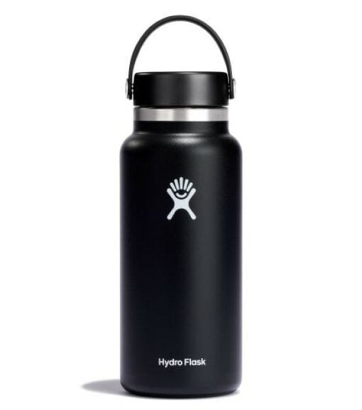 Hydro Flask, Black Wide Mouth Flex Cap Water Bottle, 32 Oz - Wilco Farm ...