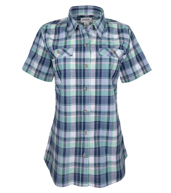 Canyon Guide Outfitters, Ladies Beckie Plaid Button Down Short Sleeve ...