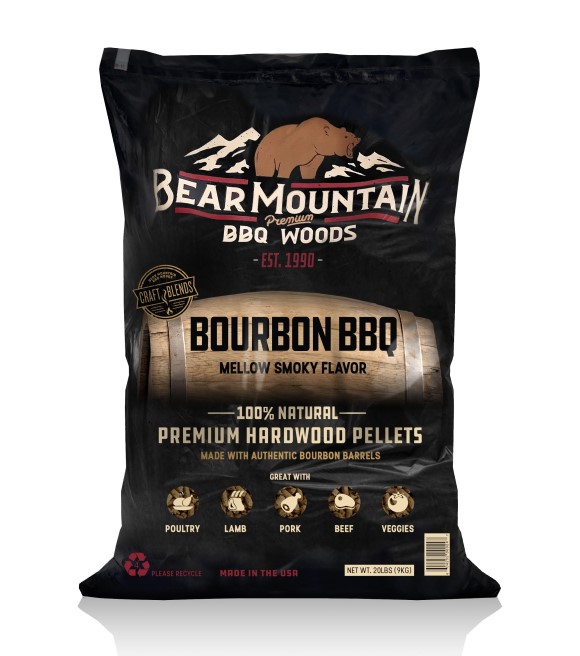 Bear Mountain, Bourbon BBQ Craft Blends Pellets, 20 lb