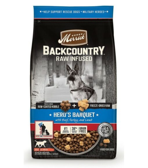Merrick, Backcountry Raw Infused Hero's Banquet Dog Food Wilco Farm