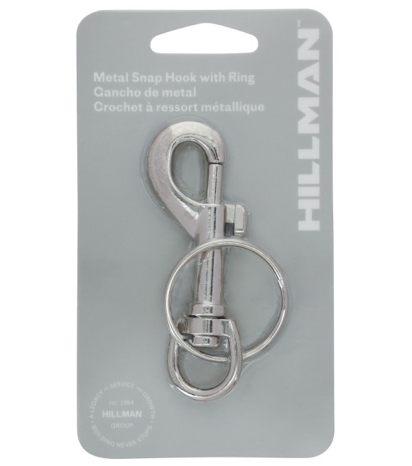 Hillman, Metal Snap Hook with Key Ring