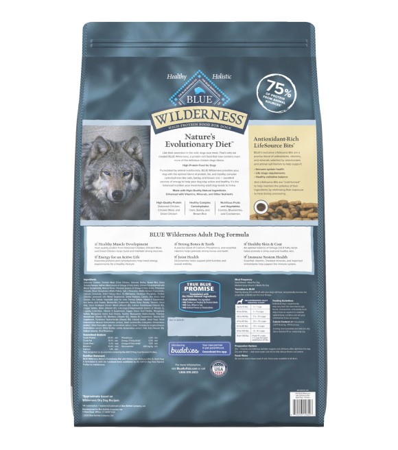 Blue Buffalo, Wilderness Chicken with Wholesome Grains Recipe Adult Dog Food