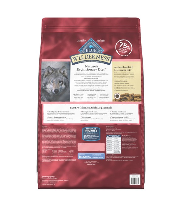 Blue Buffalo, Wilderness Salmon with Wholesome Grains Recipe Adult Dog Food