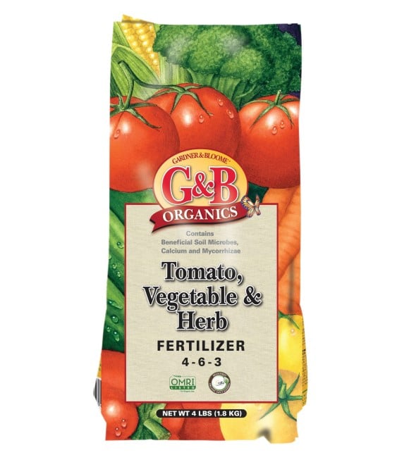 G&B Organics, 4-6-3 Tomato, Vegetable & Herb Fertilizer