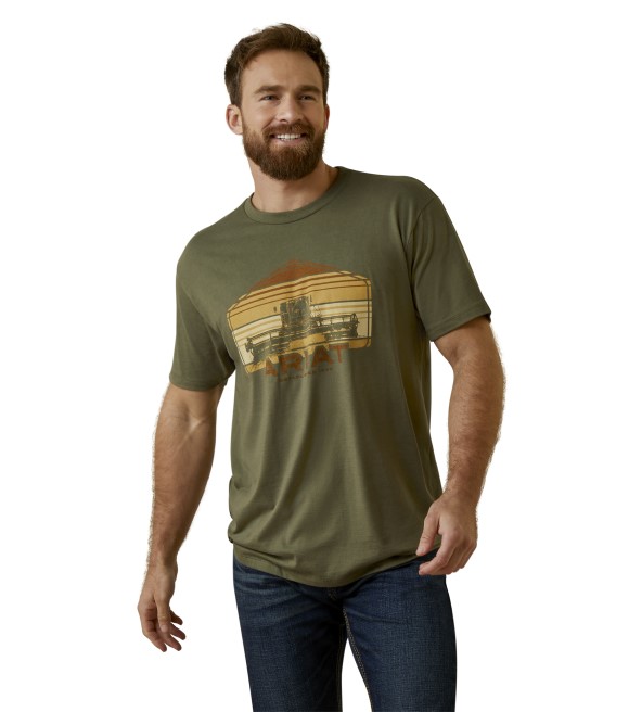 Ariat, Men's Military Heather Combine T-Shirt, 10045277 - Wilco Farm Stores