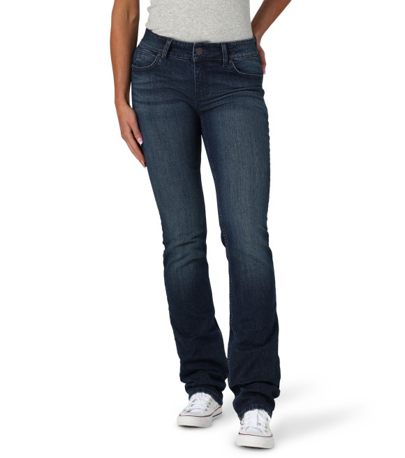 Wrangler, Ladies Essential Mid-Rise Straight Leg Jean in Tiffany ...