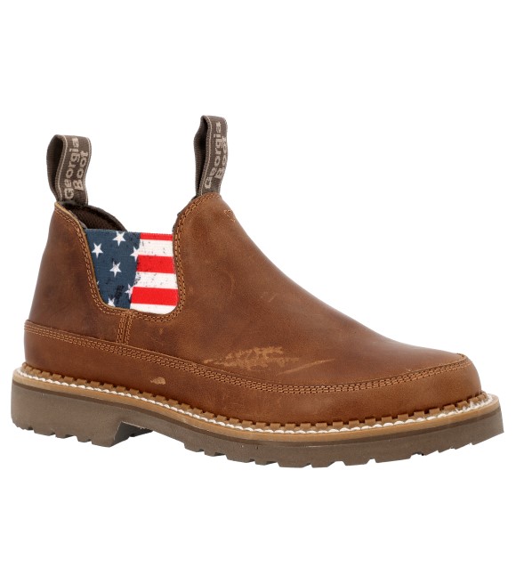 Georgia Boot, Ladies Brown Flag Romeo Shoe, GB00614