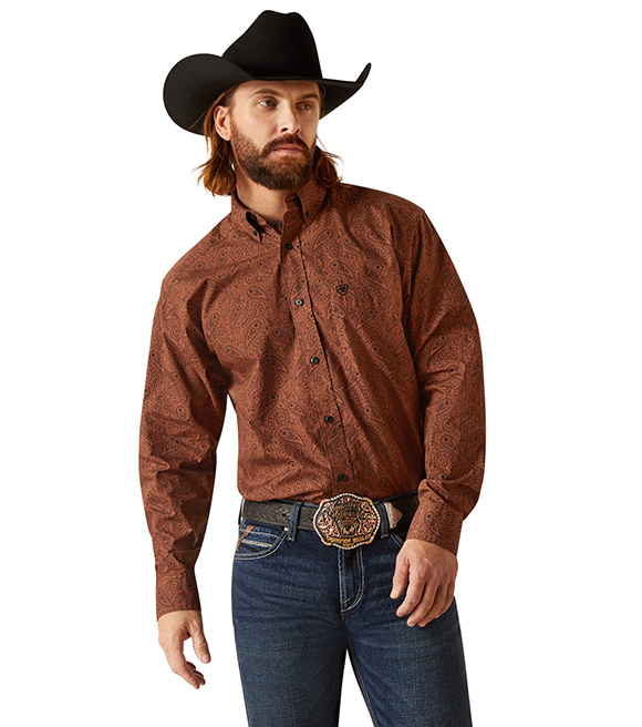 Ariat, Men's Brown Nicky Classic Fit Shirt, 10047385 - Wilco Farm Stores