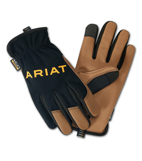 Ariat, Men's Black/Brown FlexPro Driver Work Glove 