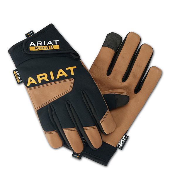Ariat, Men's Black/Brown FlexPro Waterproof Driver Work Glove 