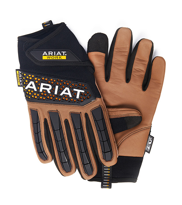 Ariat, Men's Black/Brown Everyday Impact Work Glove