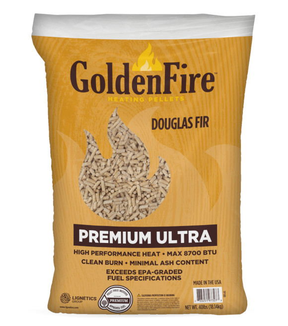Golden Fire, Wood Fuel Pellets, 40 lb