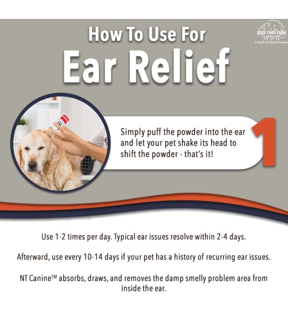 Four Oaks Farm, No Thrush Canine Powder for Hot Spots & Ears, 1.25 oz