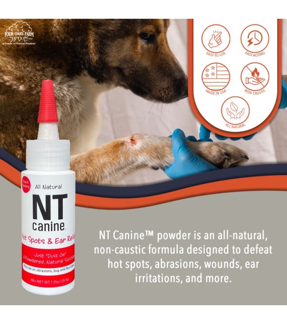 Four Oaks Farm, No Thrush Canine Powder for Hot Spots & Ears, 1.25 oz
