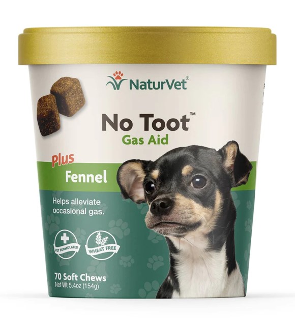 NaturVet No Toot Gas Aid Soft Chew For Dogs 70 ct Wilco Farm