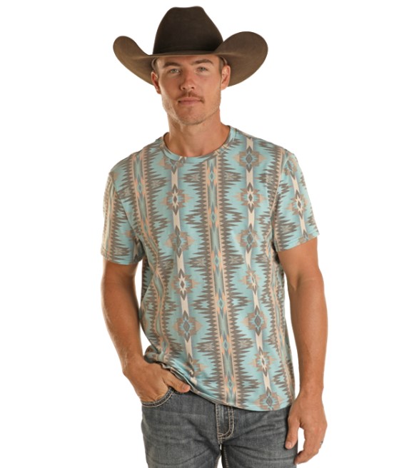Rock & Roll, Unisex Turquoise All Over Print Tee - Wilco Farm Stores