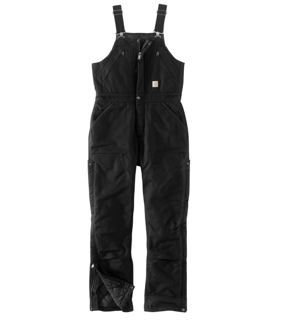 Carhartt, Ladies Black Loose Fit Washed Duck Insulated Biberall - Wilco ...