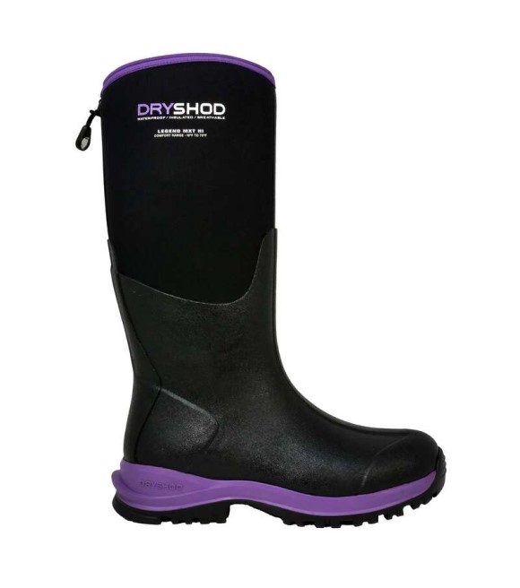 Dryshod, Ladies Black/Purple Legend MXT High Gusset Boot