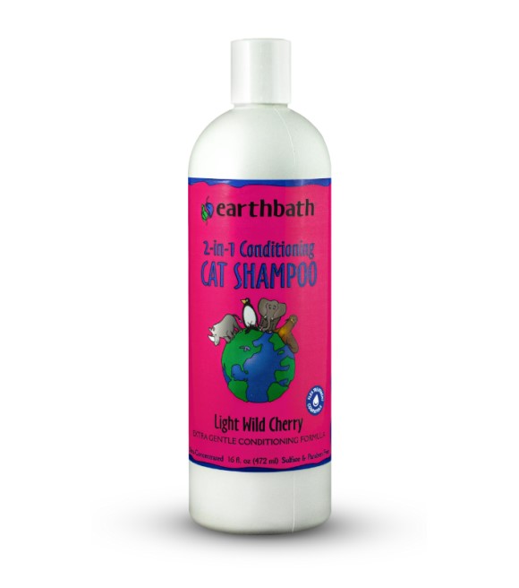 Earthbath, Light Wild Cherry 2in1 Conditioning Cat Shampoo, 16 oz