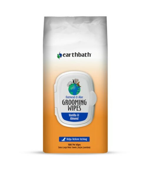 Earthbath, Vanilla & Almond Scented Oatmeal & Aloe Grooming Pet Wipes, 100 ct Wilco Farm Stores