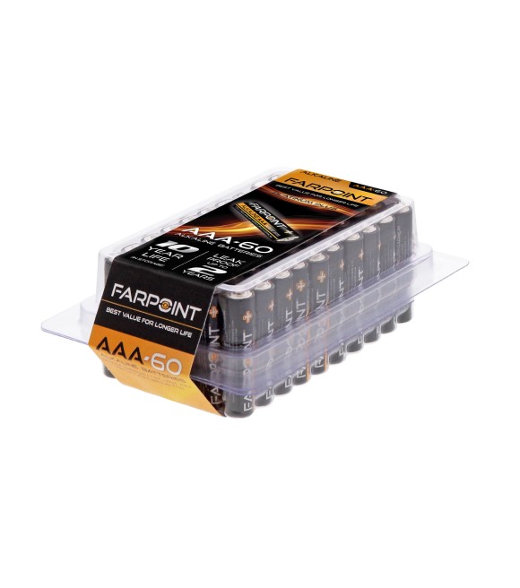 Farpoint, Alkaline AAA Batteries, 60 pk