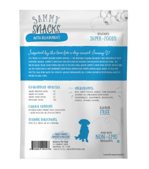 Sammy Snacks, Blueberry Flavored Natural Dog Treats, 8 oz Wilco Farm