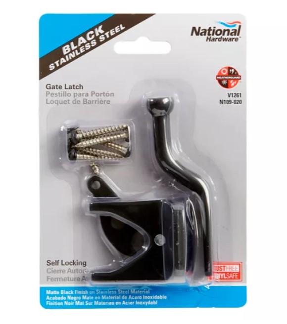 National Hardware, Black Automatic Gate Latch - Wilco Farm Stores