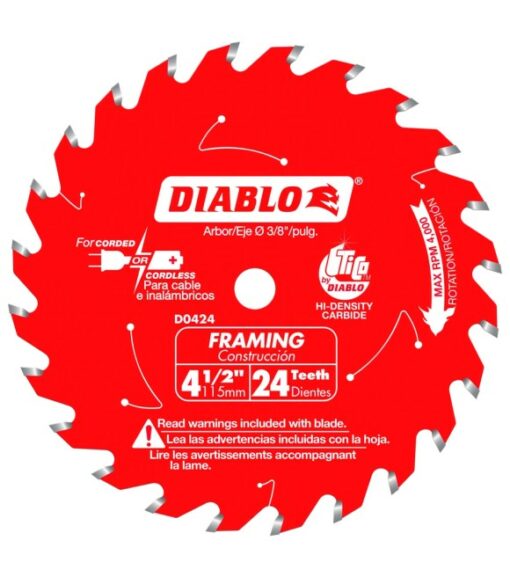Diablo, 41/2" x 24 Tooth Framing Trim Saw Blade Wilco Farm Stores