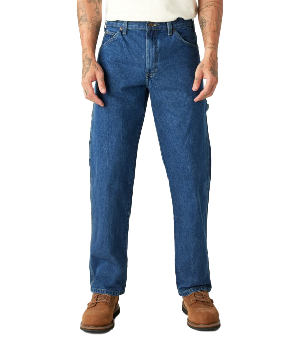 Dickies, Men's Stonewashed Indigo Blue Relaxed Fit Heavyweight ...