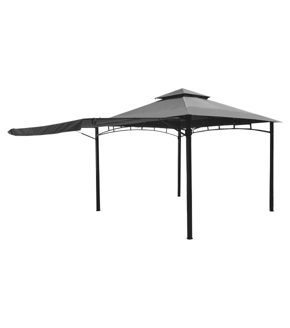 Backyard Expressions, Gray Extended Side Gazebo - Wilco Farm Stores