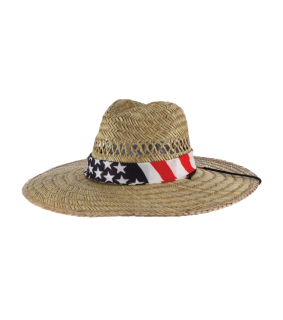 Dorfman Pacific Unisex Patriot Lifeguard Straw Hat Wilco Farm Stores