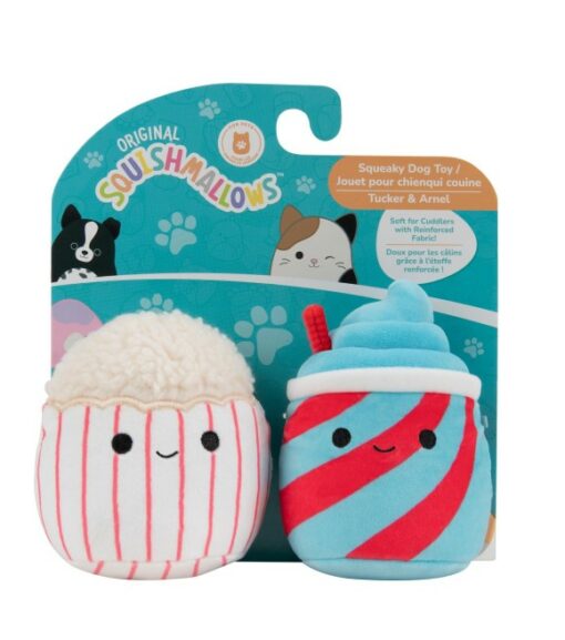 Squishmallows, Tucker & Arnel Snack Squeaky Dog Toys, 2 pk Wilco Farm