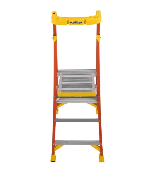 Werner, 9ft Reach Height Fiberglass Podium Ladder 3ft Type Ia, Pd6203 