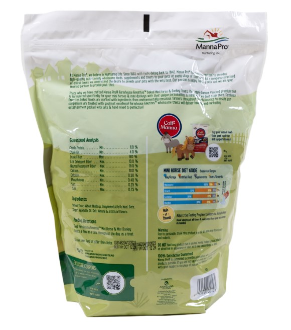 Manna Pro, Farmhouse Favorites Mini Horse & Mini Donkey Treats, 3 lb