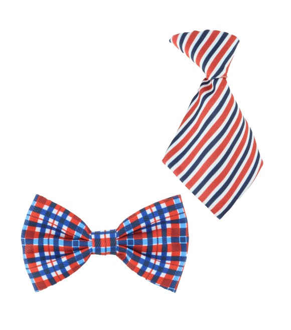 Lil Pals, Plaid Bow Tie & Striped Tie Embellishment, 2 pk - Wilco Farm ...