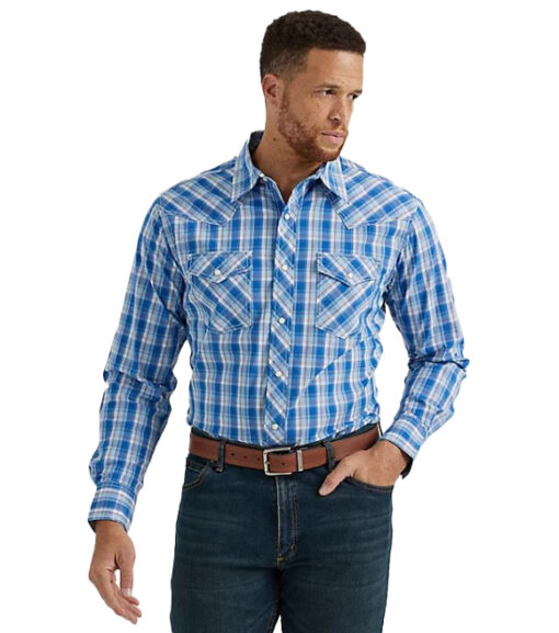 Wrangler, Men's River Navy 20X Competition… ap Shirt | Wilco