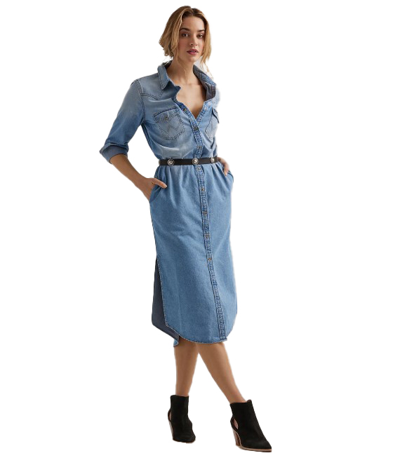 Wrangler denim shirt dress fashion