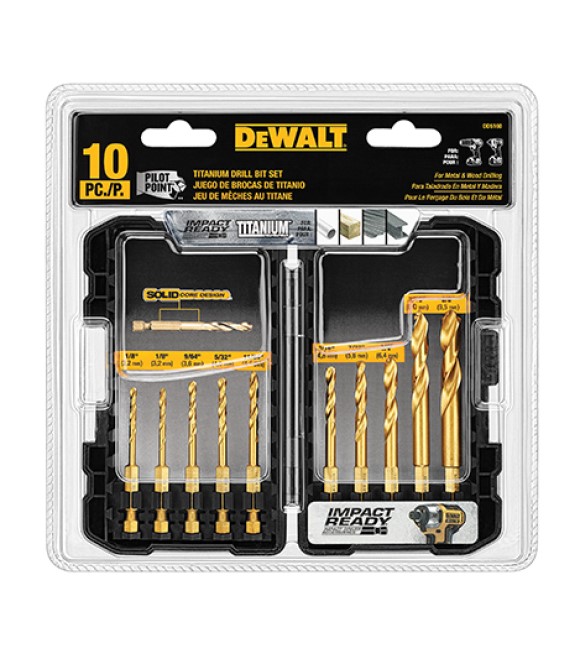Dewalt titanium impact drill bit set 10 pc wilco farm stores