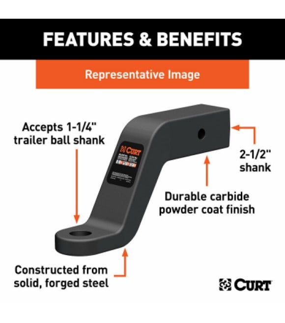 Curt, Forged Trailer Hitch Ball Mount, 20,000 lbs - Wilco Farm Stores