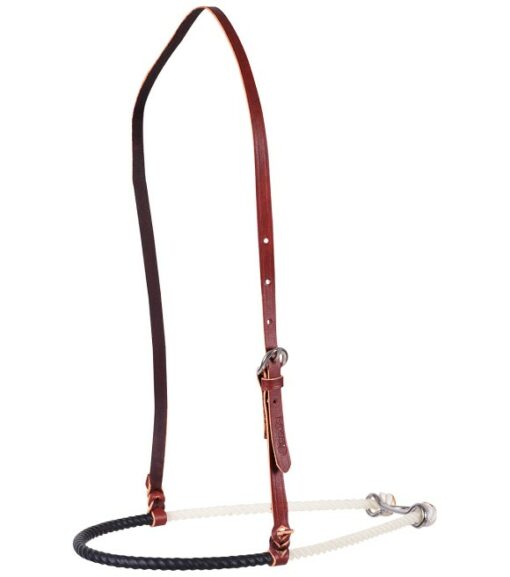 Martin Saddlery, Black Single Rope Noseband with Shrink Tube Wilco