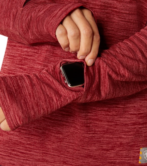 Rebar Gridwork Baselayer ¼-Zip – Bitter Chocolate (Style P27969) main image 1
