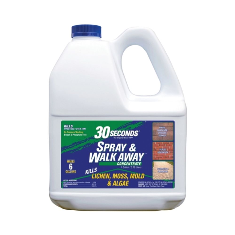 30 SECONDS 1GSAWA Lichen Moss Algae Cleaner, Colorless, 1 gal Bottle
