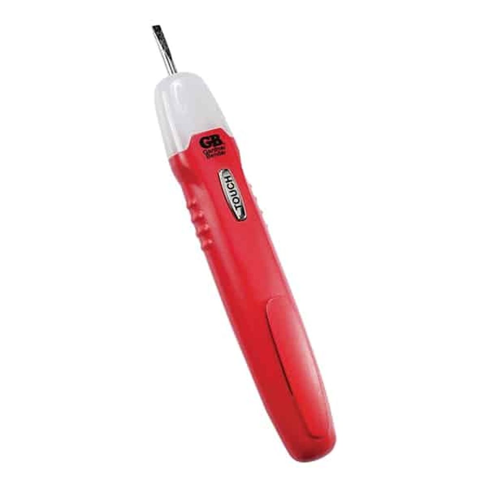 GB GCV-3206 Voltage Probe and Continuity Tester with Screwdriver Tip, Battery, LED Display, Red