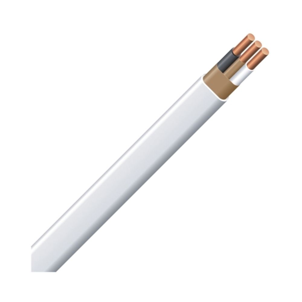 Southwire 14/2NM-WGX25 Type NM-B Sheathed Cable, 14 AWG, 25 ft L, White Nylon Sheath